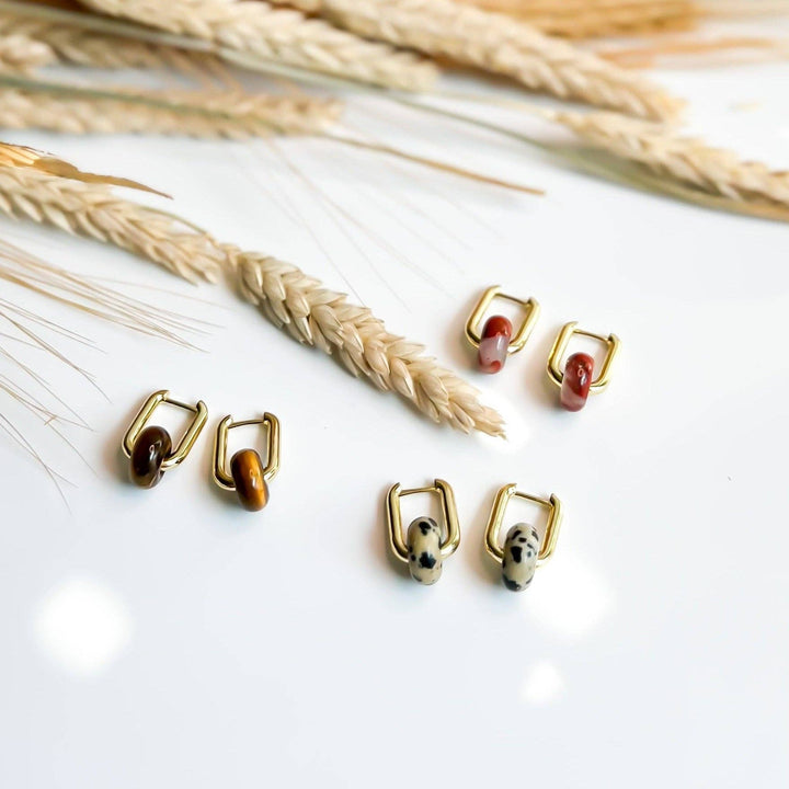 Red Jasper Hoops NC21