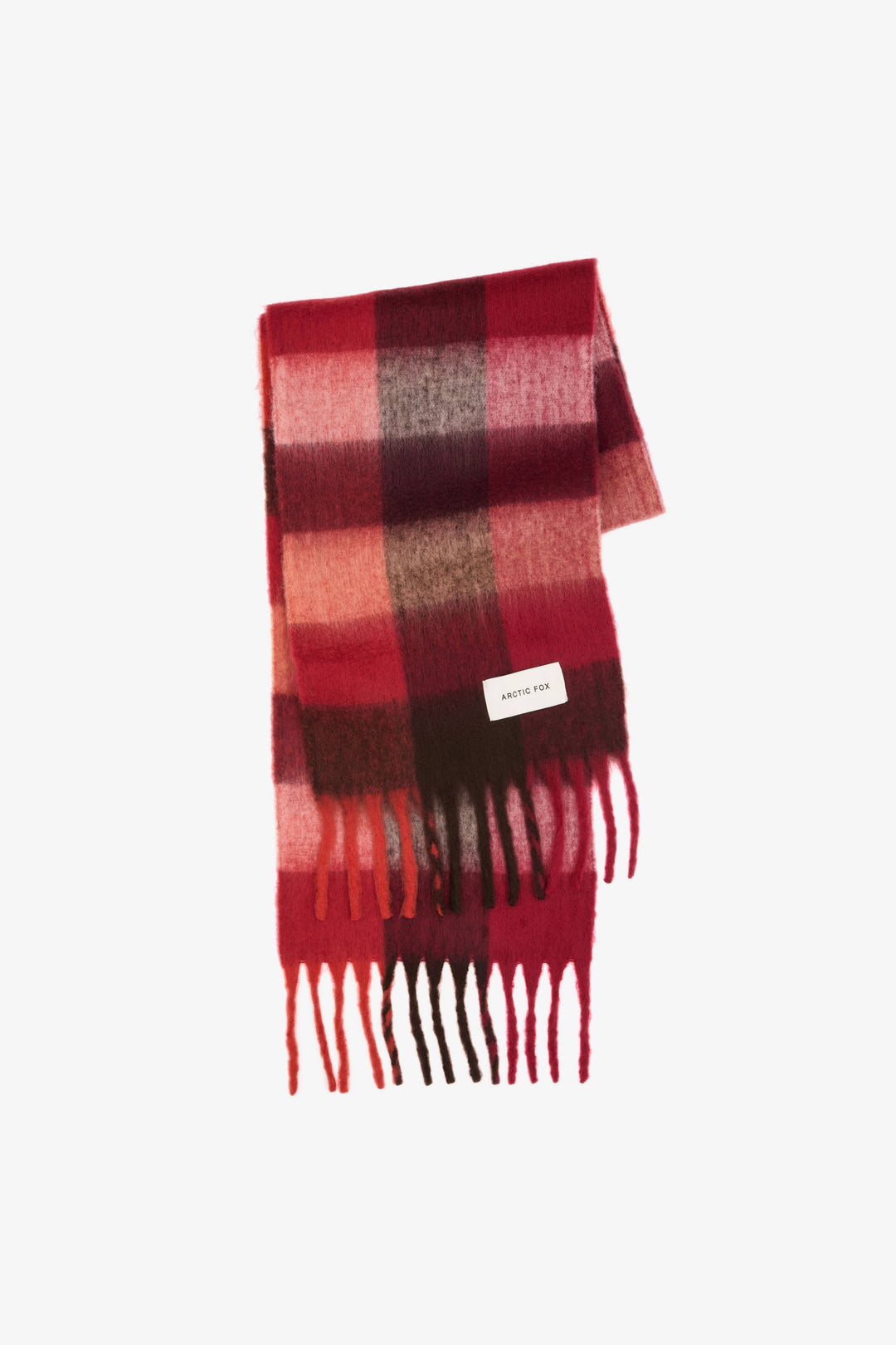The Reykjavik Scarf - 100% Recycled - Burgundy check - FW26