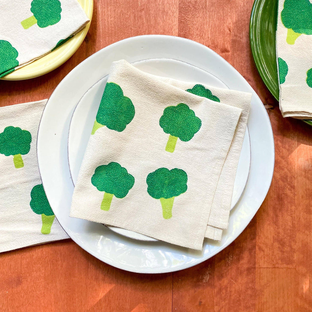 Hand Printed Natural Cotton Cloth Napkins BB22