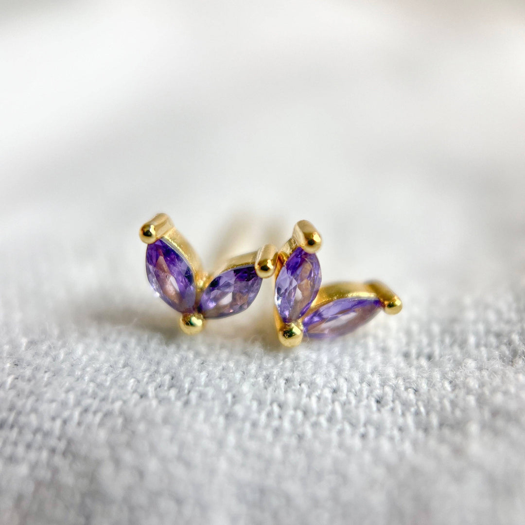 Lilac Winged Earrings NC89
