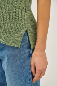 LIGHTWEIGHT, KNIT RACERBACK V-NECK TANK
