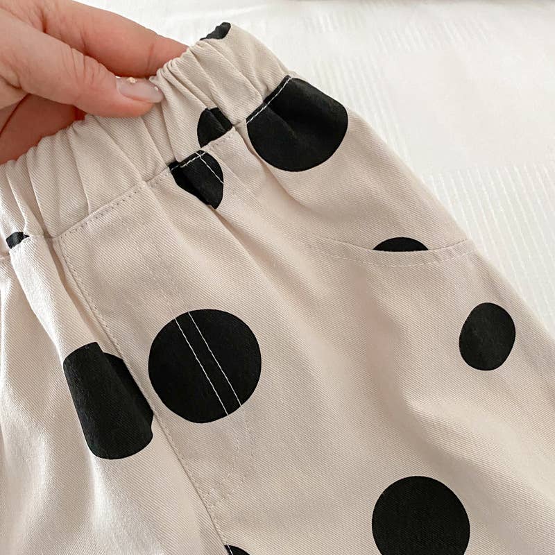 Black Polka Dot Printed Pants CE22