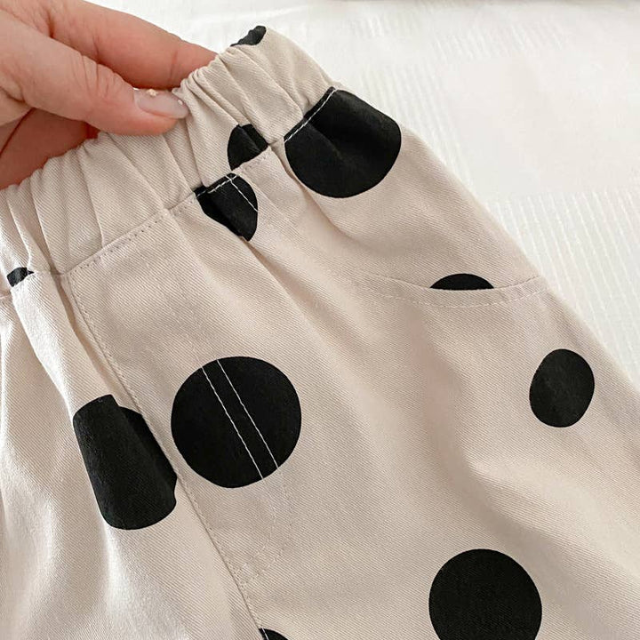 Black Polka Dot Printed Pants CE22