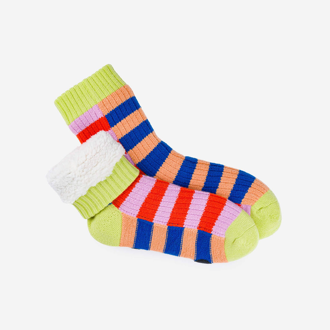 Super Stripe Knit House Socks VR983