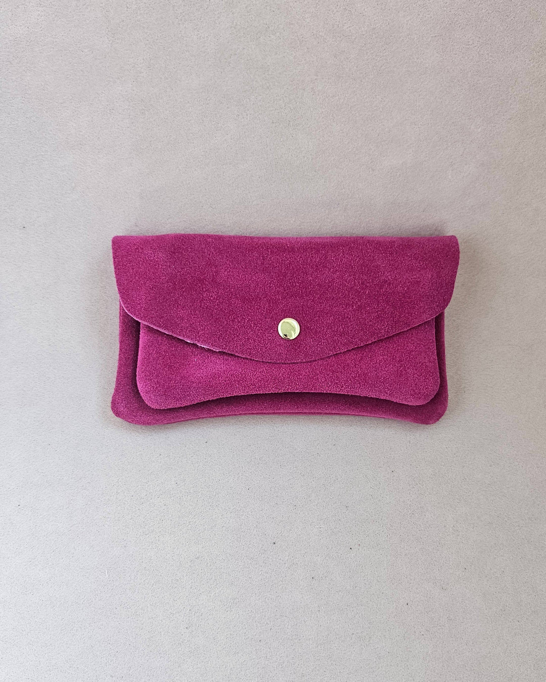 Suede-effect leather pouch - kangaroo: Turf