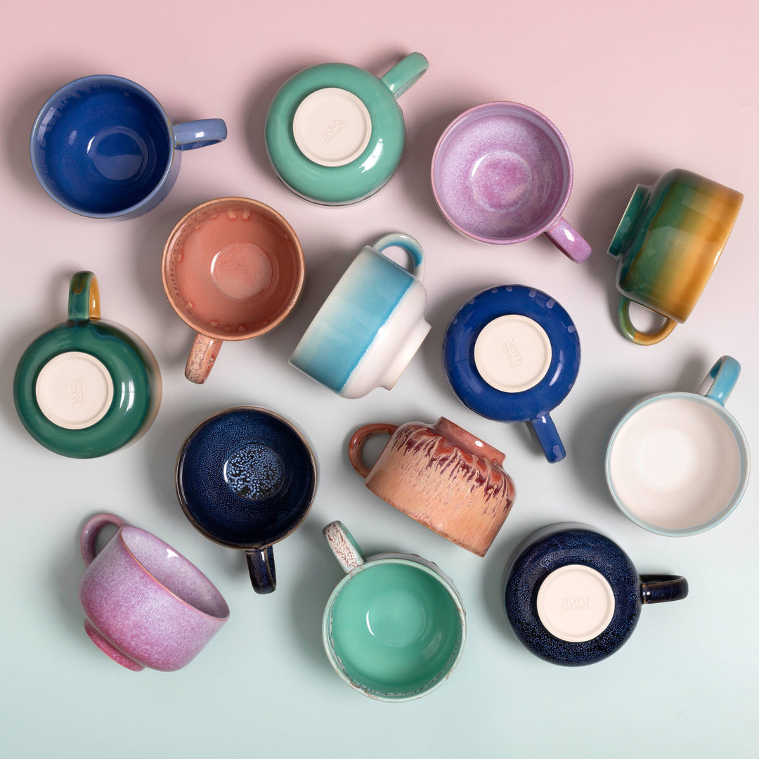 AstralBloom Handmade Ceramic Mug 16oz | Stoneware Coffee Mug NV56