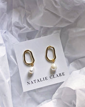 Load image into Gallery viewer, Abstract Pearl Earring NC95