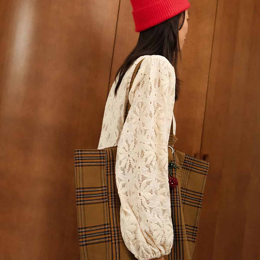 ELISABETH TOTE BAG TARTAN