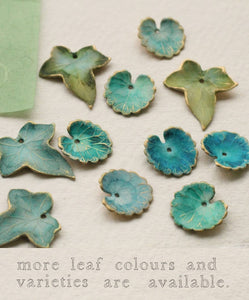 Green Clover Leaf Earrings SP12