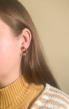 Load image into Gallery viewer, Carnelian + Tiger&#39;s Eye Duality Earrings MS12