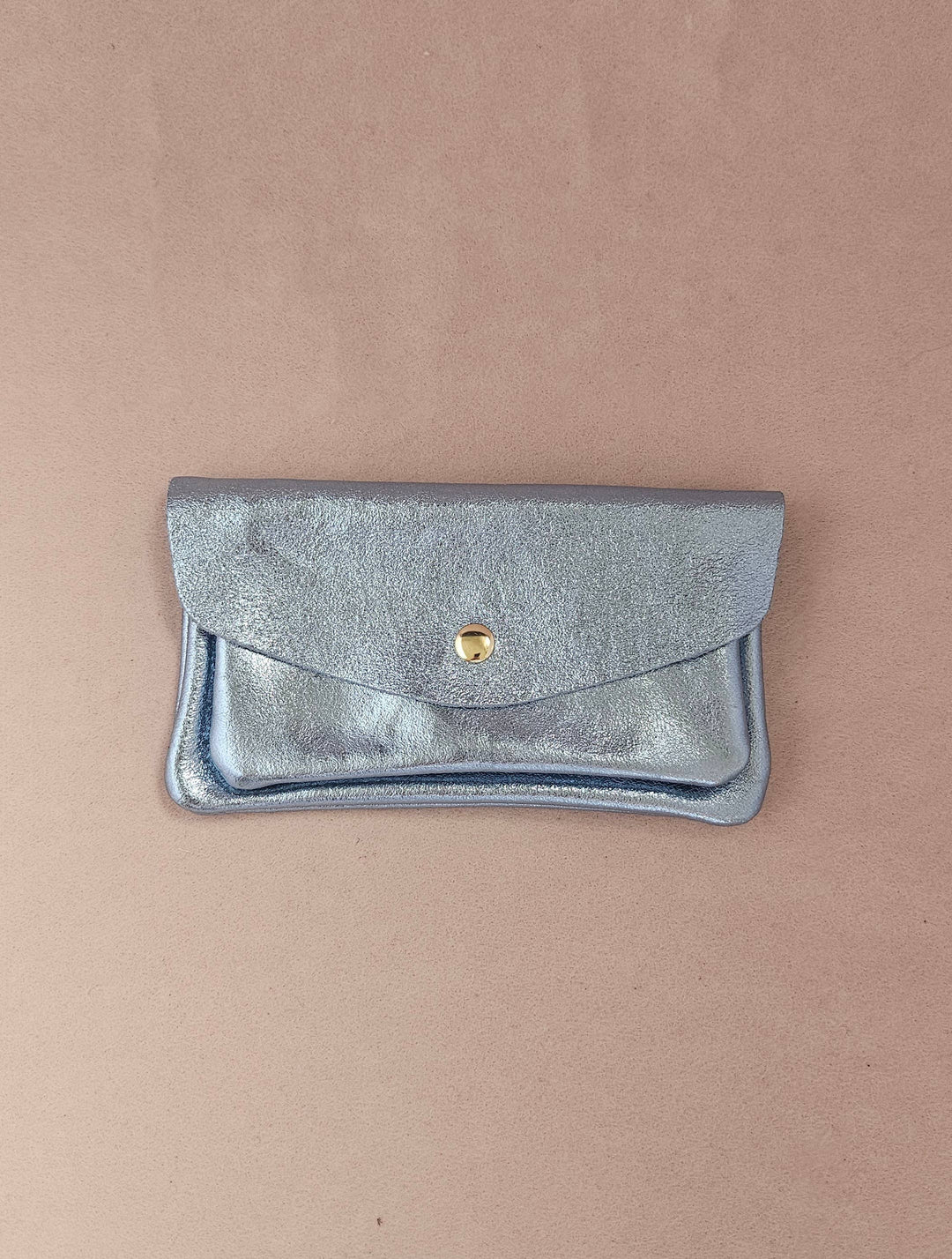 Kangaroo double pocket leather wallet Sky RM37