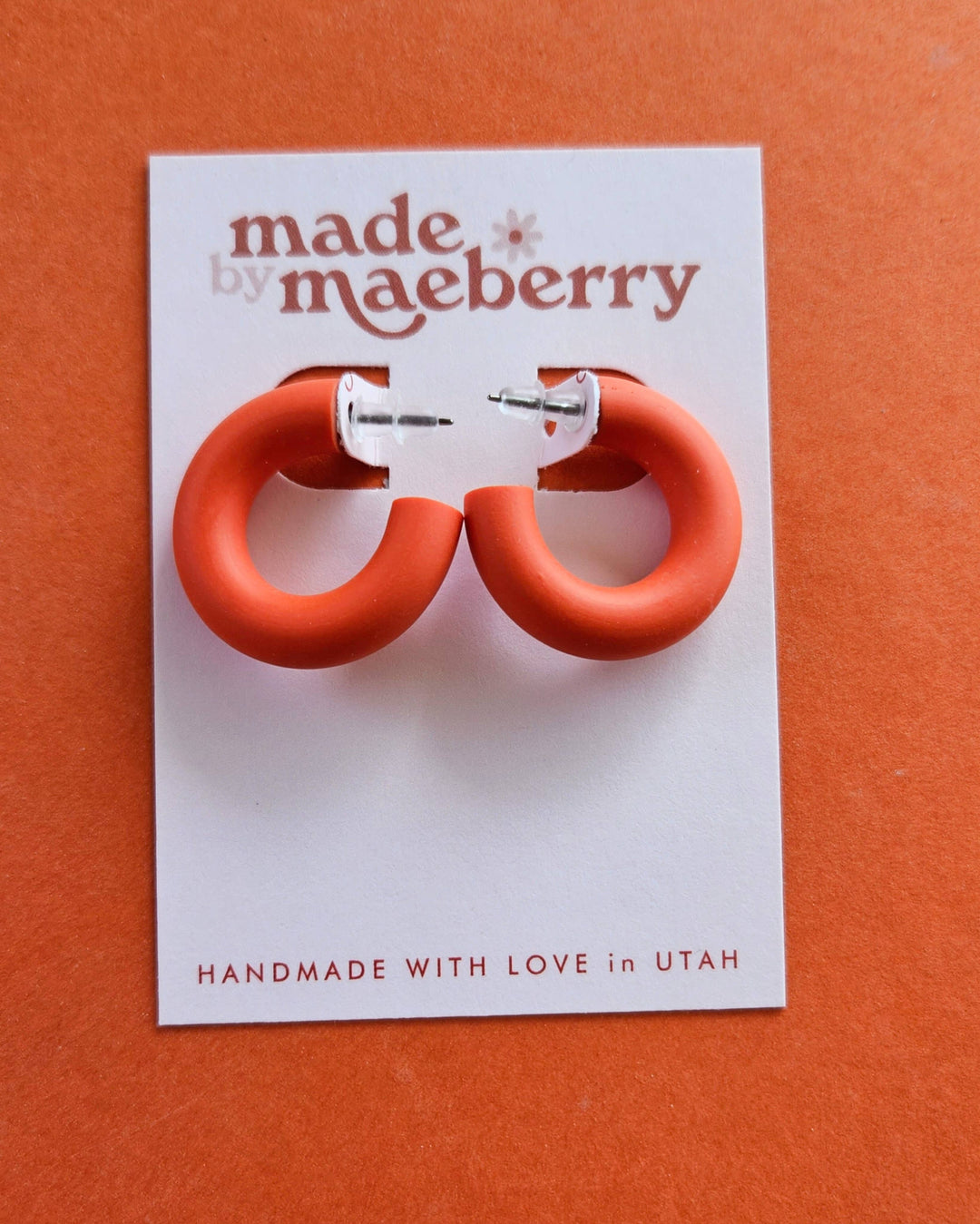 Polymer Clay Chunky Mini Hoop by Made by Maeberry 1" Hoop