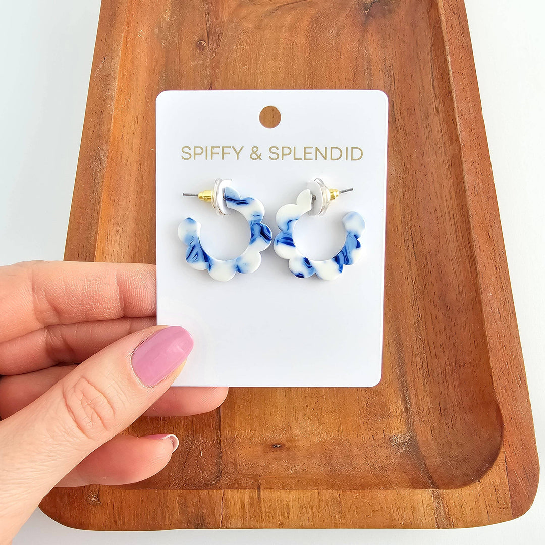 Flora Mini Hoops - Greek Goddess Blue // Flower Summer SS527