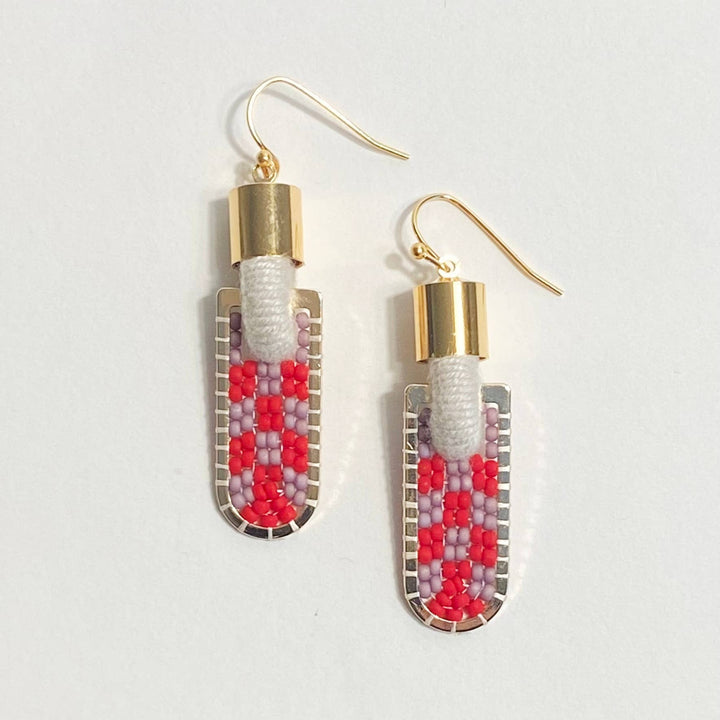 Geometric Checkered Earrings SA04