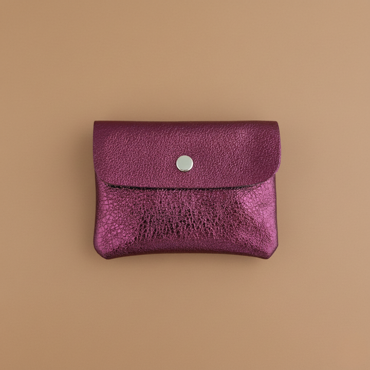 Cowhide leather coin purse Kangoobis: Nude