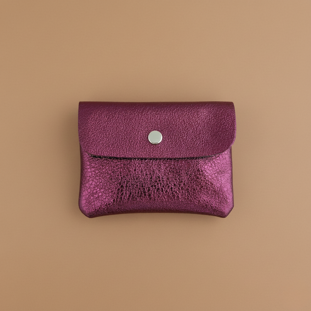 Cowhide leather coin purse Kangoobis: Marine
