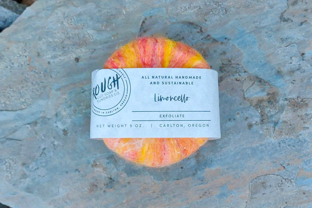 Felted Handcrafted Artisan Rough Cut Soap