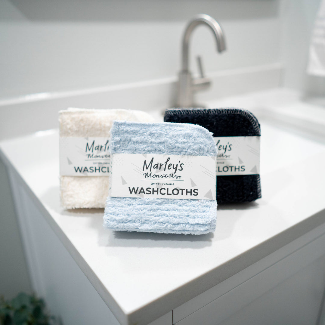 Washcloths: Cotton Chenille - 4 Count Set - Case of 6 MAS79