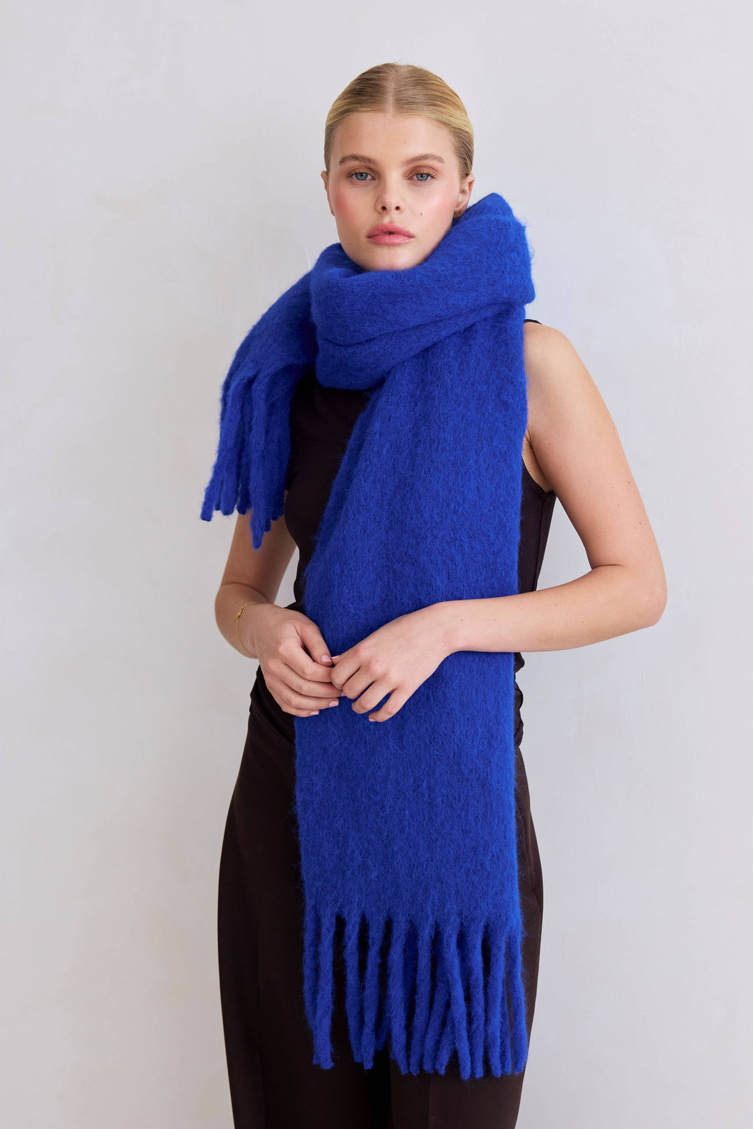 The Reykjavik Scarf with RWS Wool - Electric Blue - FW26