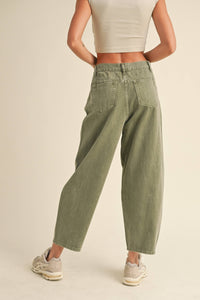 P2891   WASHED BARREL PANTS