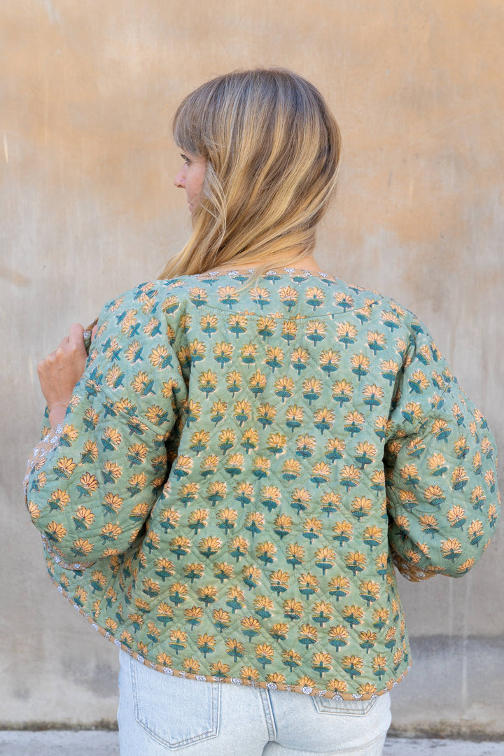 Reversible Quilted Jacket ~ Lotus DVJ27