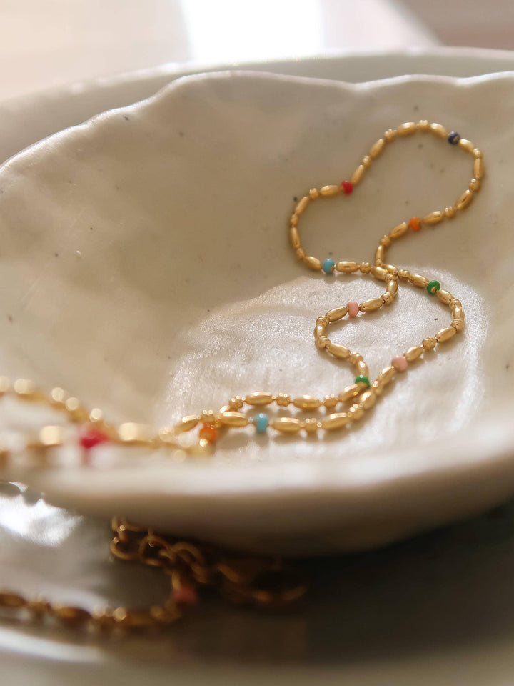 Tave 18K Gold Non-Tarnish Petite Beaded Necklace FLA05