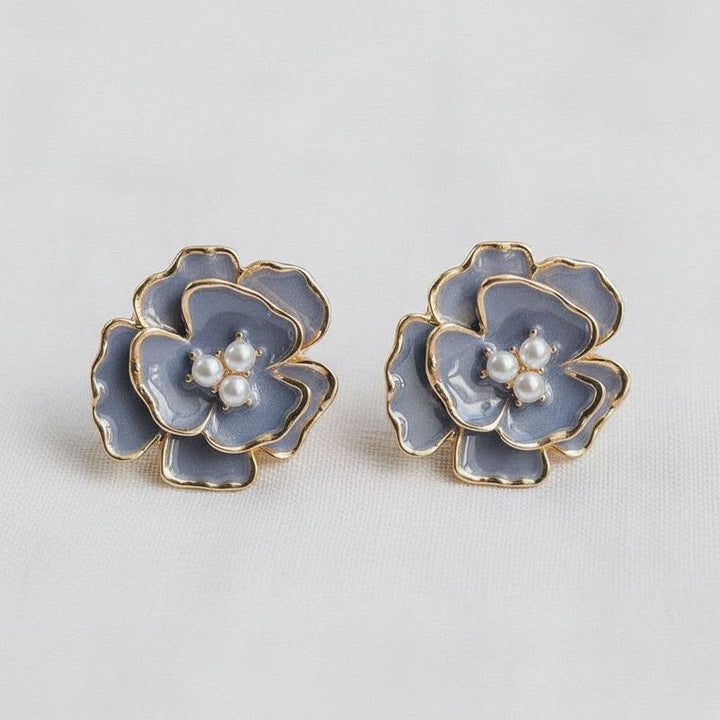 Artistic Floral Design Drop Earrings