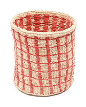 Load image into Gallery viewer, SAHIHI: Red Check Woven Storage Basket