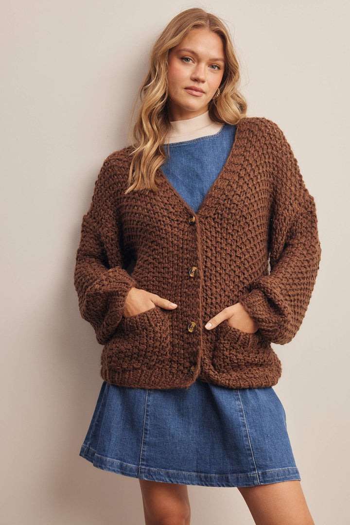 Handmade Chunky Knit Cardigan FSW61