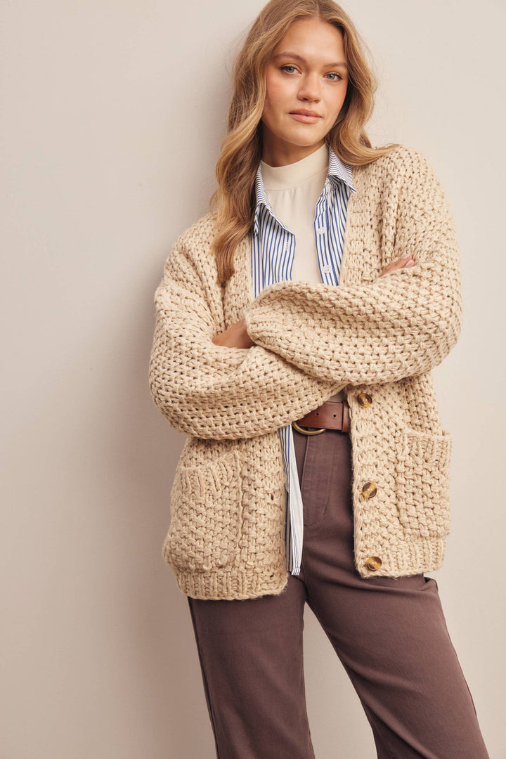 Handmade Chunky Knit Cardigan FSW61