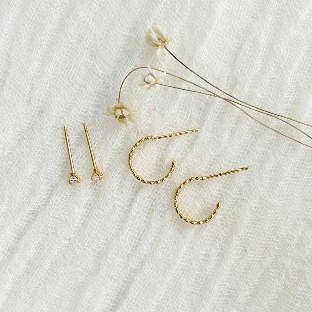 Dainty Dot Hoop Stacking 