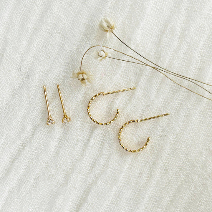 Dainty Dot Hoop Stacking 