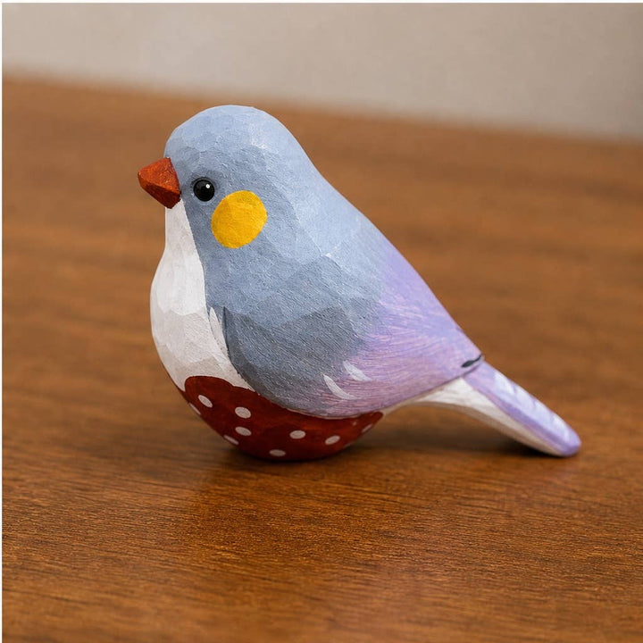 Artisan Hand-Carved Basswood Bird Figurine