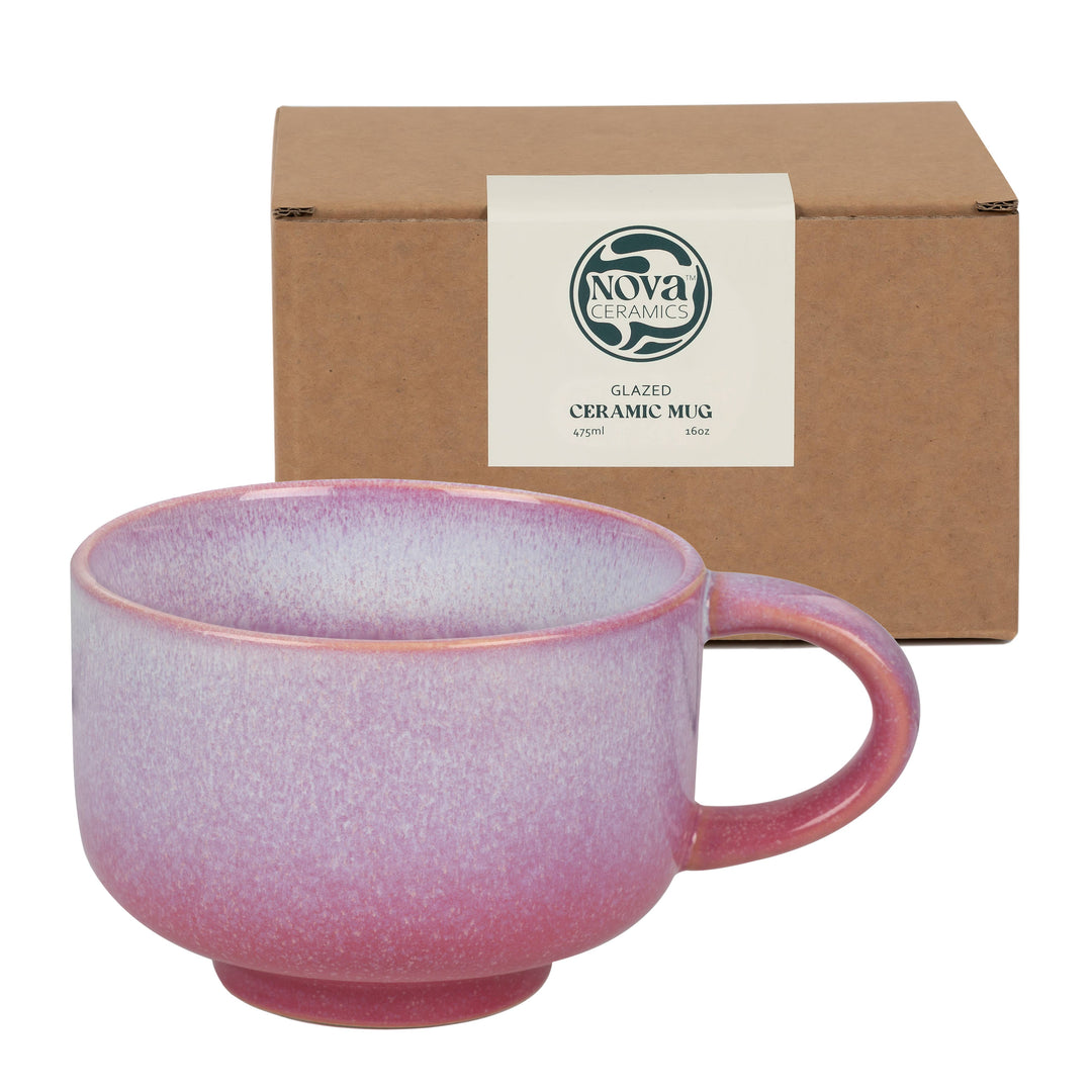 AstralBloom Handmade Ceramic Mug 16oz | Stoneware Coffee Mug NV56