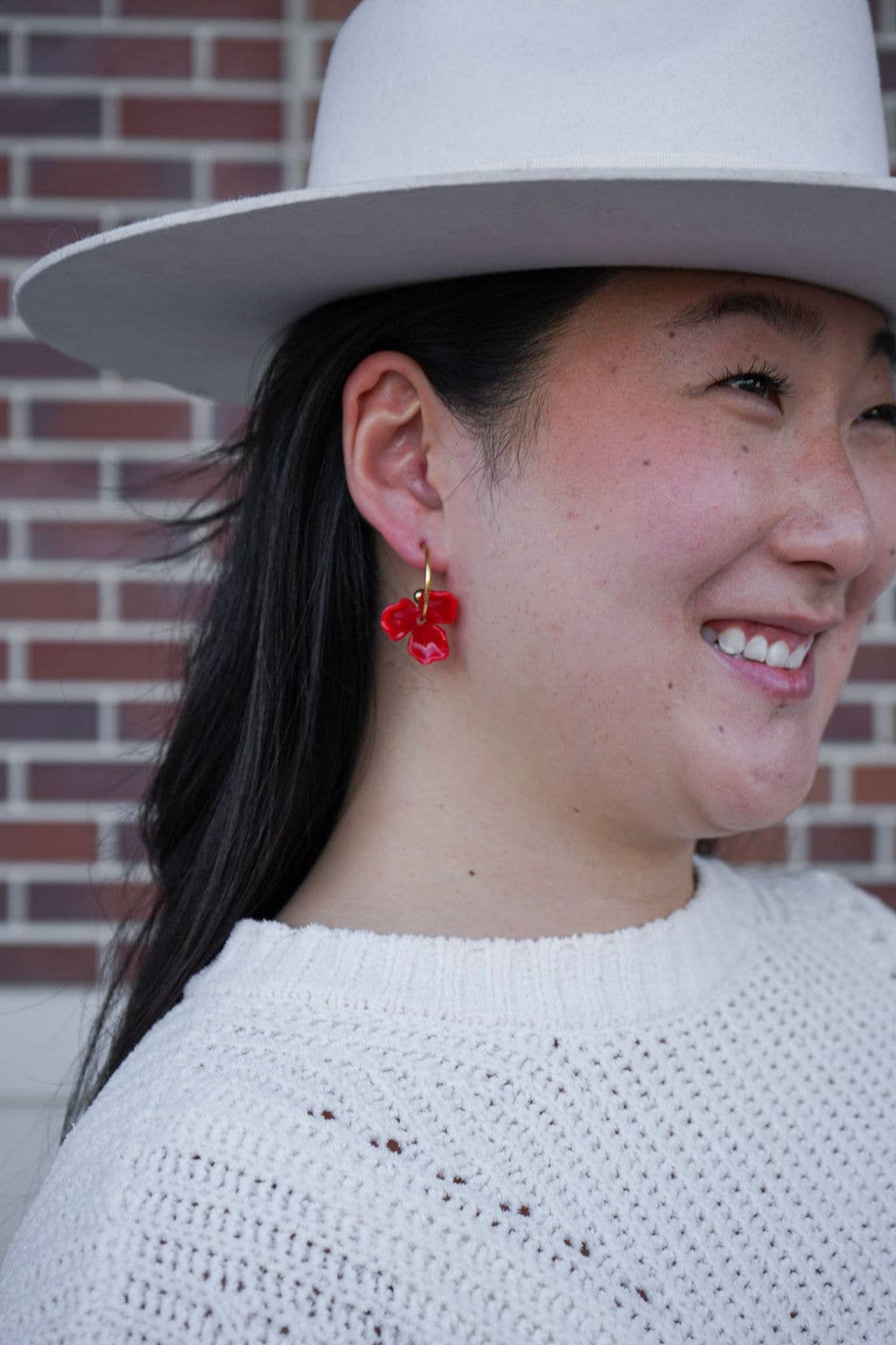 Magnolia Hoops - Poppy Red // Jewelry, Earrings, Fall SSF43