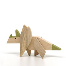 Load image into Gallery viewer, Wooden Magnetic Triceratops Dinosaur