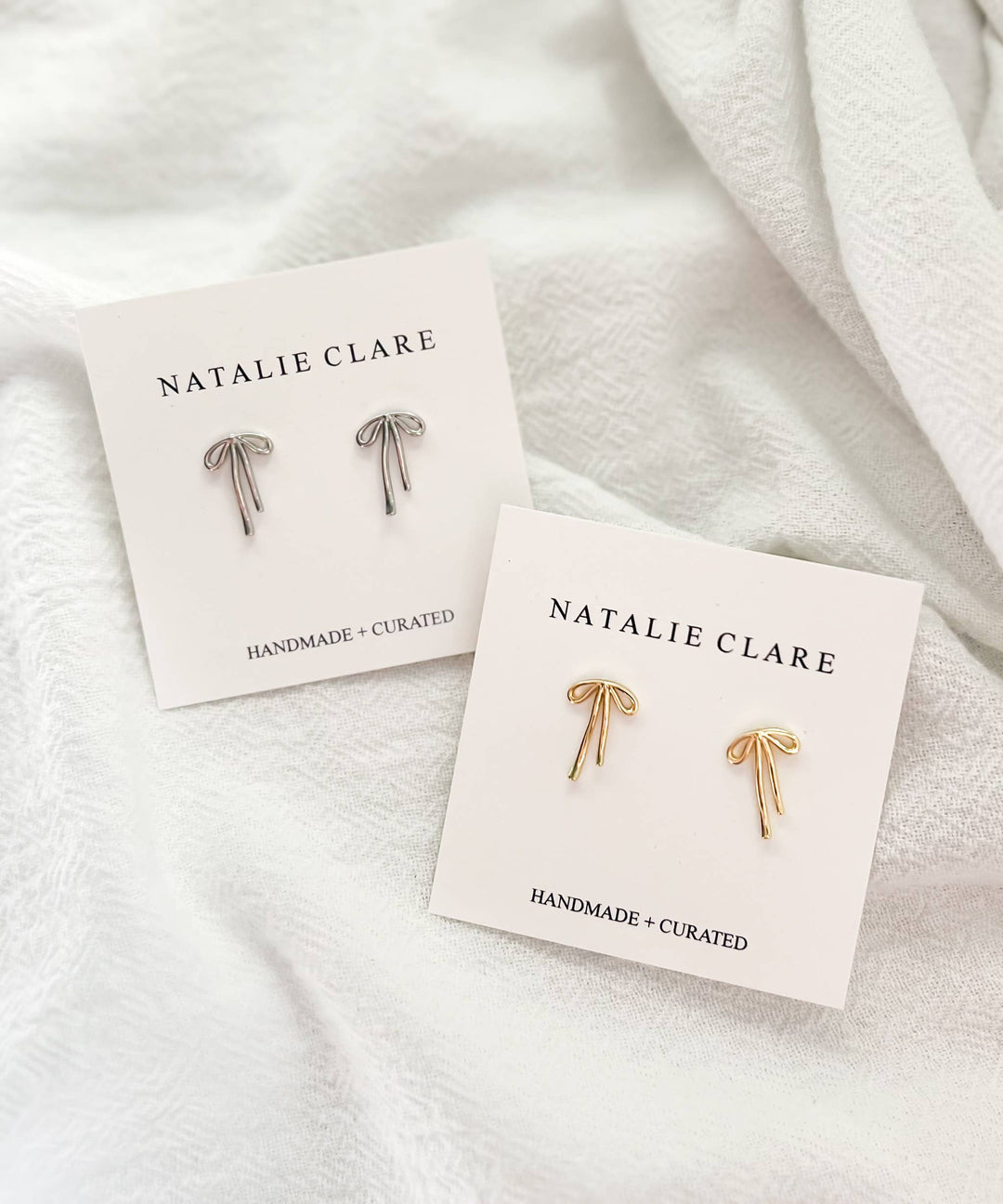 The Ribbon Earrings Silver