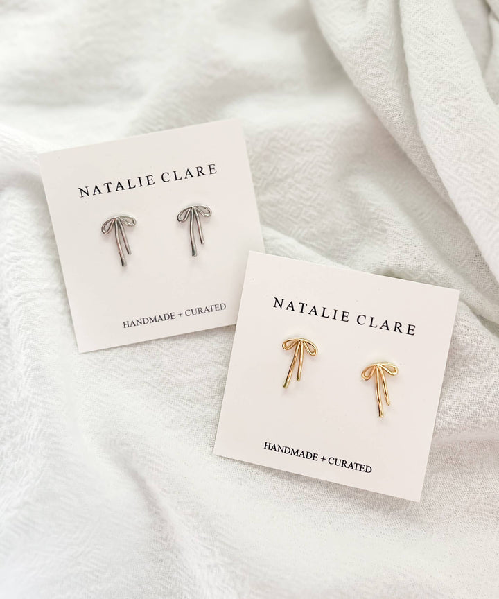 The Ribbon Earrings Silver