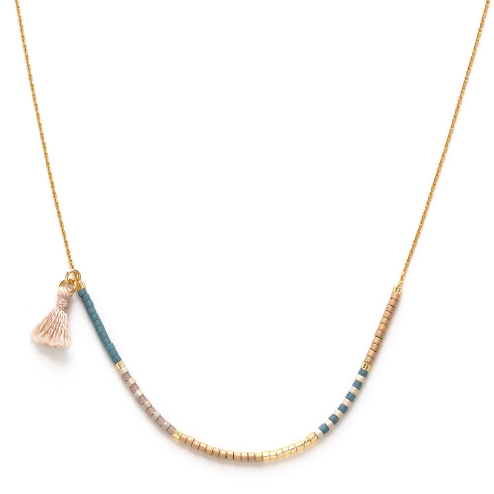 Sky- Japanese Seed Bead Necklaces AS60