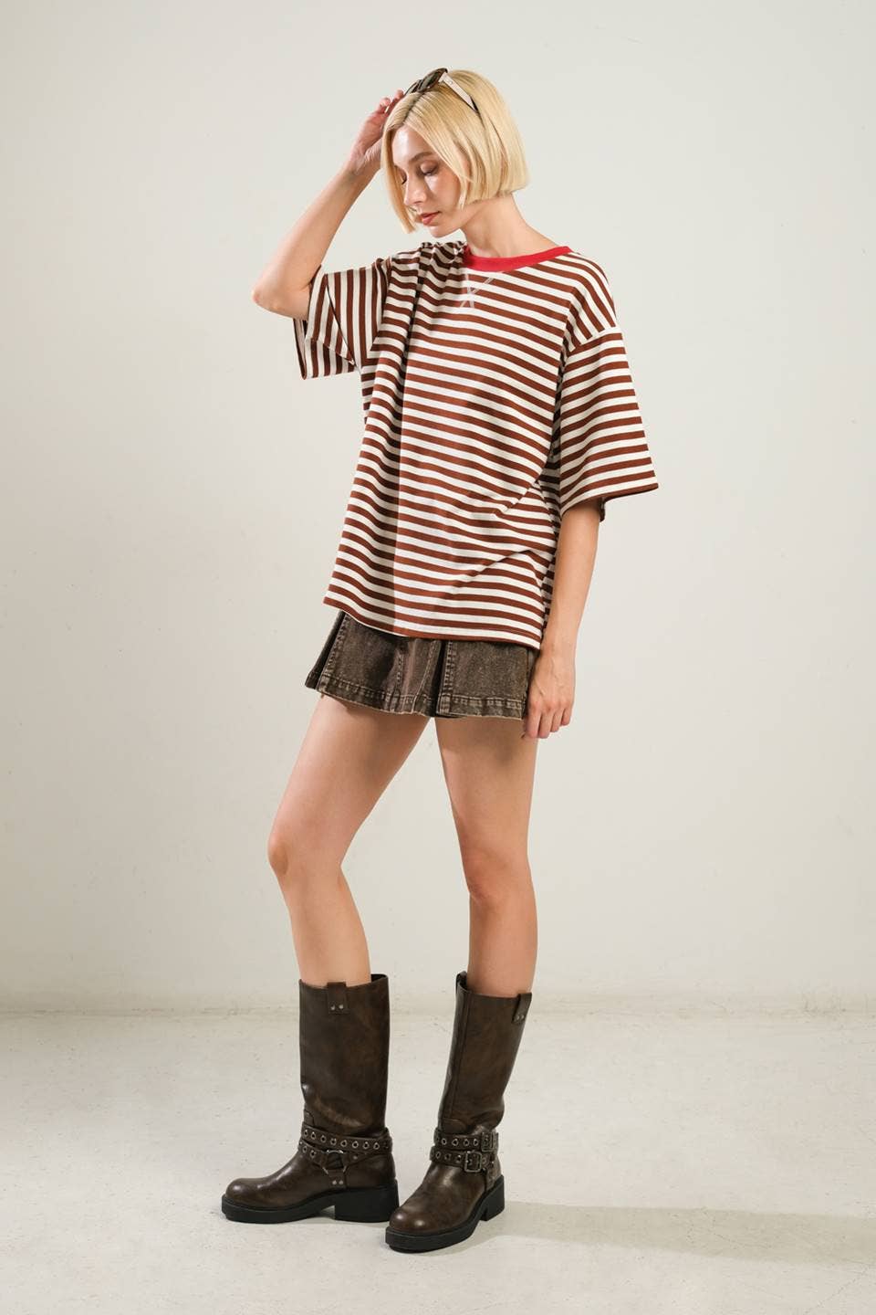 A striped knit top - FT1255