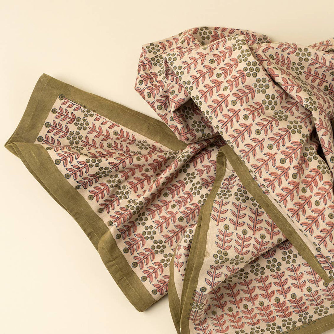 Floria Block Print Tablecloth DB325