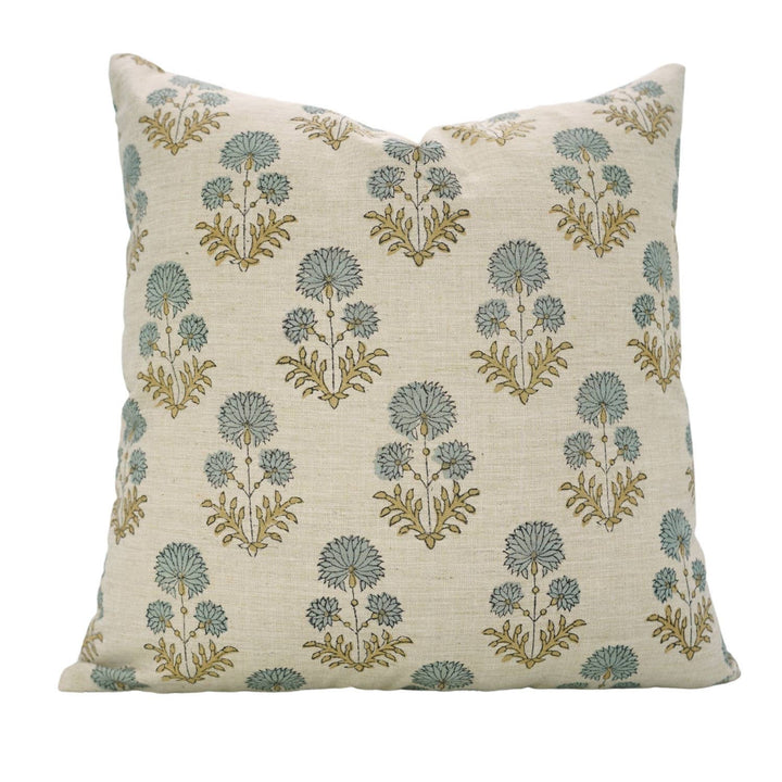 Handcrafted Block Print Linen Blend Pillow Cover - Rishi FB02