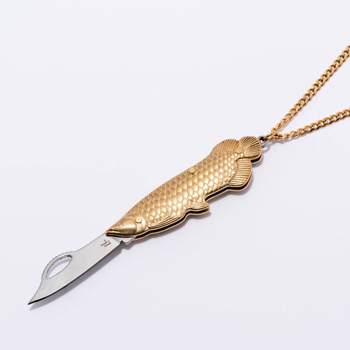 Fish Utility Safety Necklace - Brass &amp; Steel