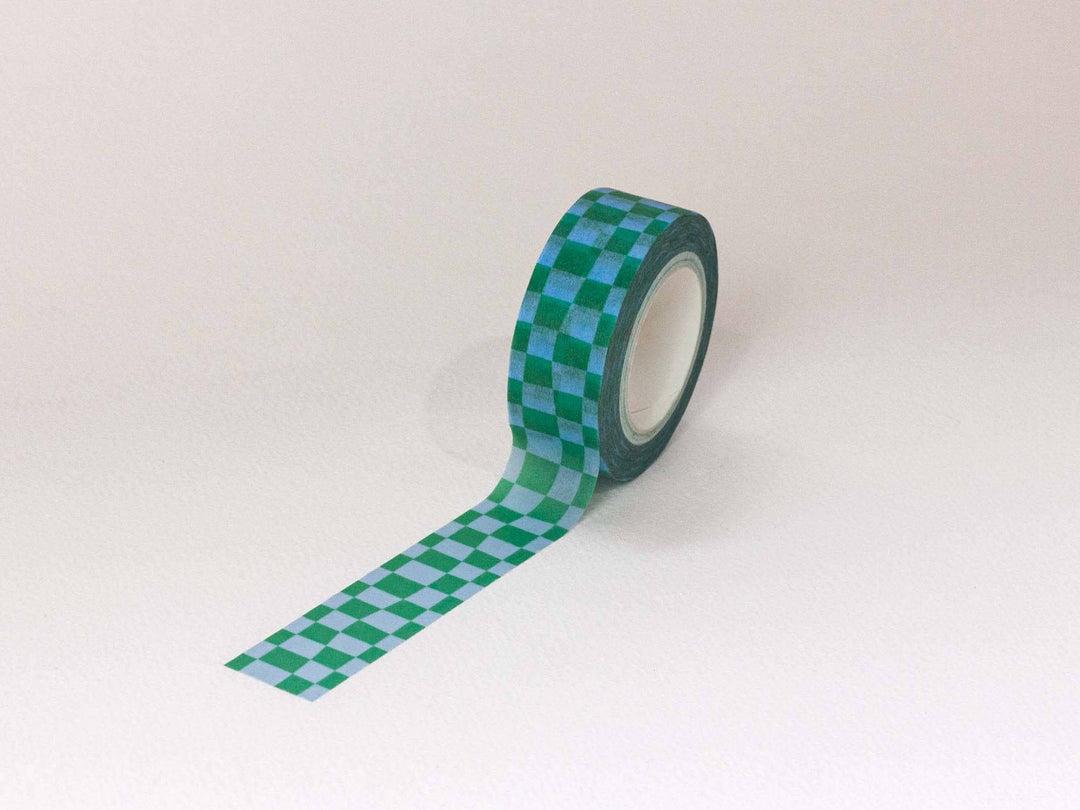 Chunky Checker 15mm • Wavy Checkerboard Washi Tape MD237