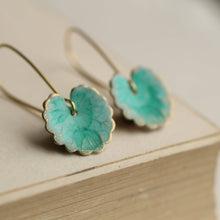 Load image into Gallery viewer, Seafoam Turquoise Leaf Earrings