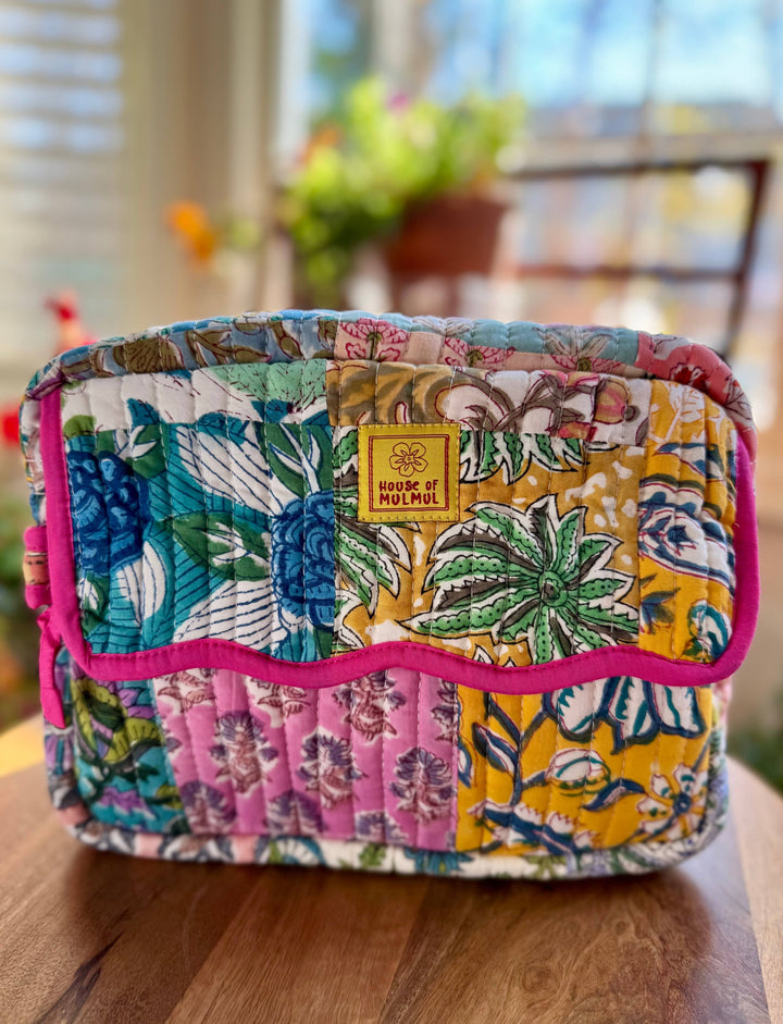 Block print Travel Makeup Bag - Eclectic Pathwork