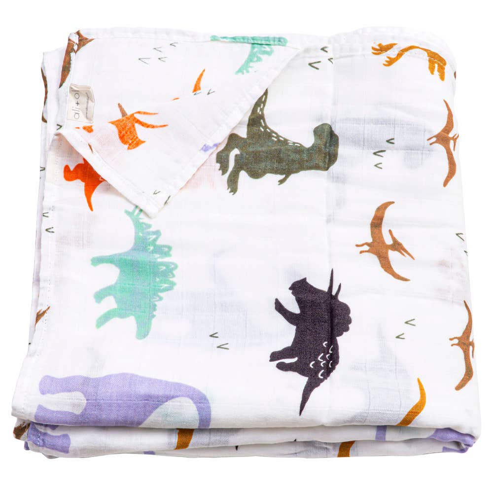 Muslin Swaddle Blanket (Dinosaurs) AL24
