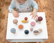 Load image into Gallery viewer, Mushroom Wood &amp; Silicone Toy|Teething|Fine Motor|Montessori