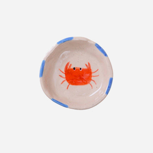 Hand-painted Dish– Crab – 3.2″ CG222