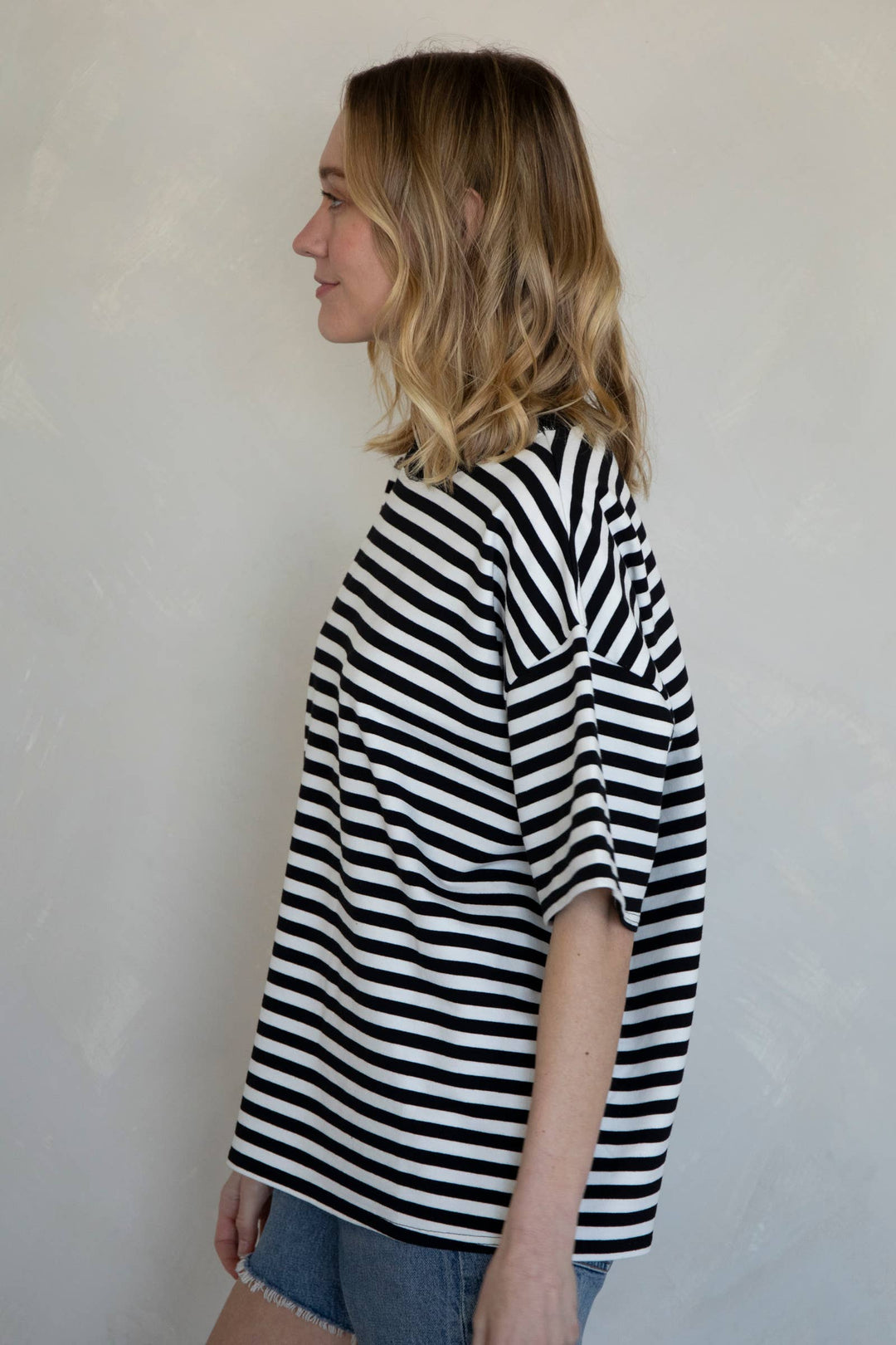 Cassandra Striped Tee TBS45